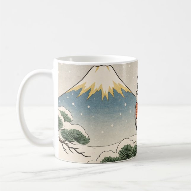     Canada Wildlife Mug – Canada Jay Nature Illust (Gauche)