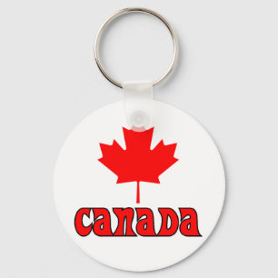 CANADA with red Maple Leaf Keychain