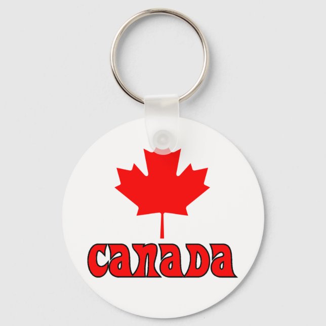 CANADA with red Maple Leaf Keychain (Front)