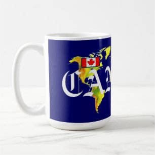 CANADA WORLD MAP COFFEE MUG
