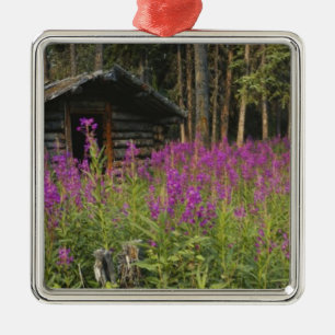 Canada, Yukon, Ross River area, Abandoned cabin Metal Ornament