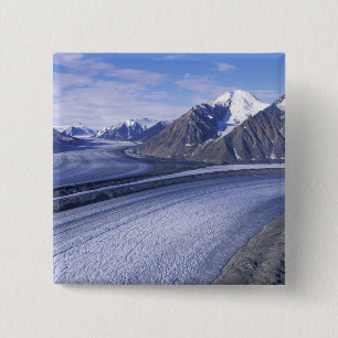 Canada, Yukon Territory, Kluane National Park. 2 Inch Square Button