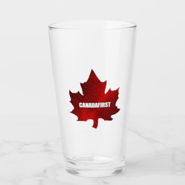 Canadafirst Red Maple Leaf Glass (Front)