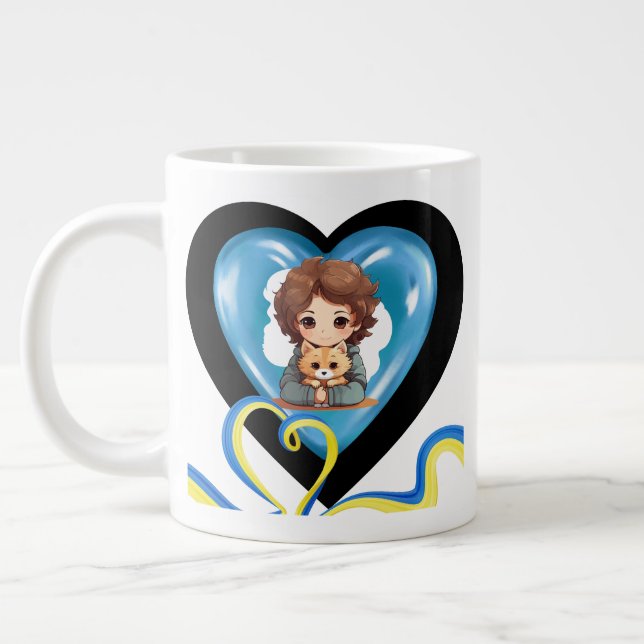 Canada's Greatest Dad Customized Father's Gift Large Coffee Mug (Left)