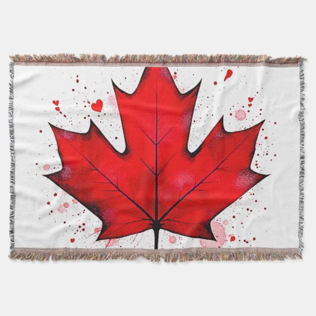 Canada's Soul Leaf Throw Blanket (Front)