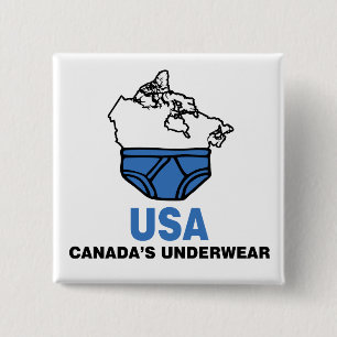 Canada's Underwear 2 Inch Square Button