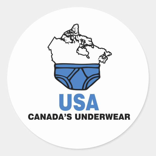 Canada's Underwear Classic Round Sticker (Front)