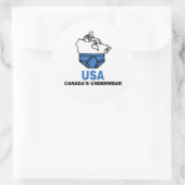 Canada's Underwear Classic Round Sticker (Bag)