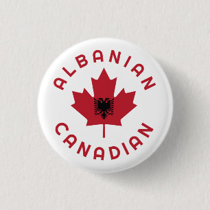 Canadian Albanian Roots 1 Inch Round Button