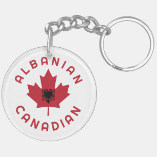 Canadian Albanian  Roots Keychain