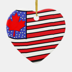 Canadian American Ceramic Ornament