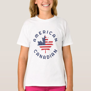 Canadian American  Roots  T-Shirt