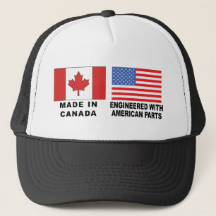 Canadian American T-Shirt Trucker Hat