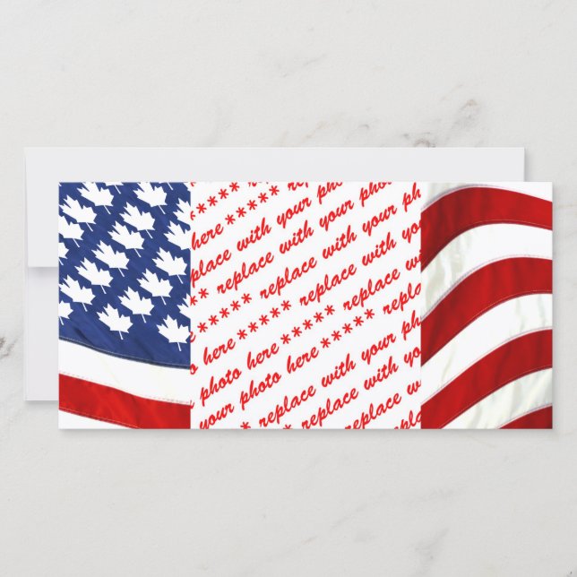 Canadian / American Waving Flag (Front)
