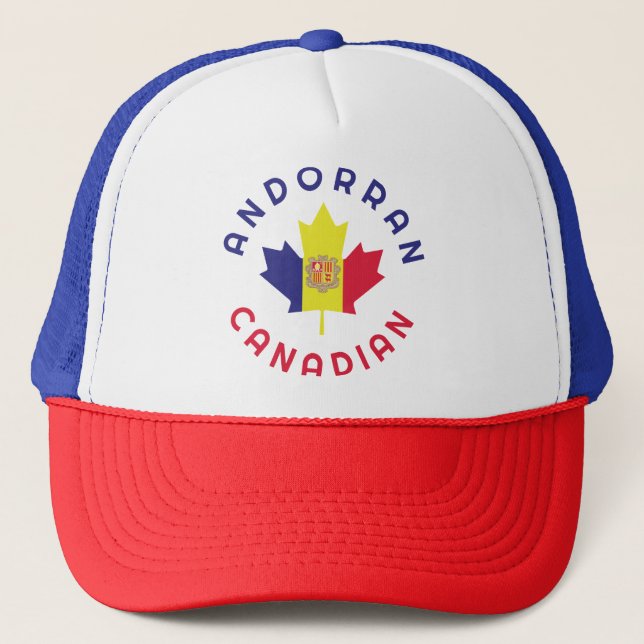 Canadian Andorran   Roots  Trucker Hat (Front)