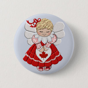 Canadian Angel 2 Inch Round Button