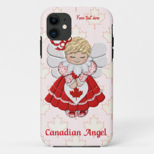 Canadian Angel and Maple Leaf  - Customize iPhone 11 Case