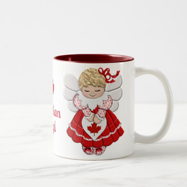 Canadian Angel Two-Tone Coffee Mug (Right)