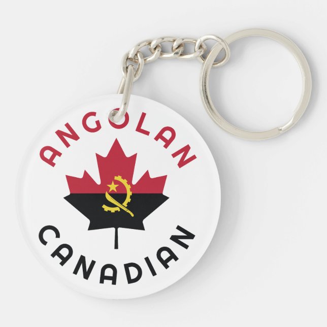 Canadian Angolan  Roots Keychain (Back)