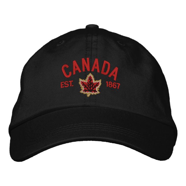 Canadian Anniversary Embroidery Canada Embroidered Hat (Front)