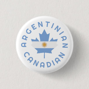 Canadian Argentinian Roots 1 Inch Round Button