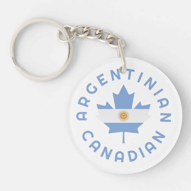 Canadian Argentinian  Roots  Keychain (Front)