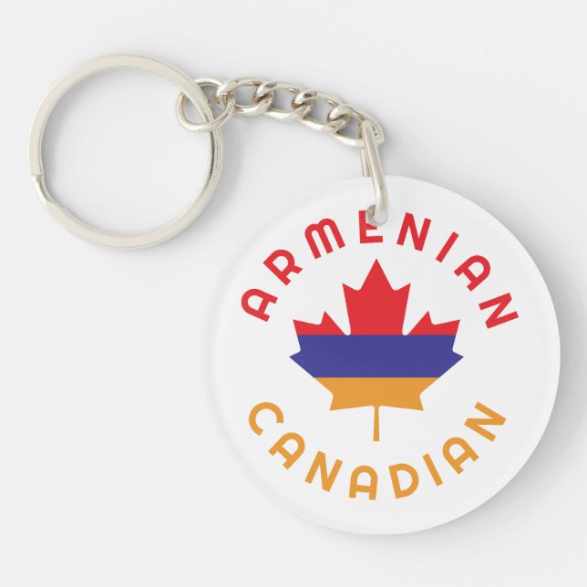 Canadian Armenian  Roots Keychain (Front)