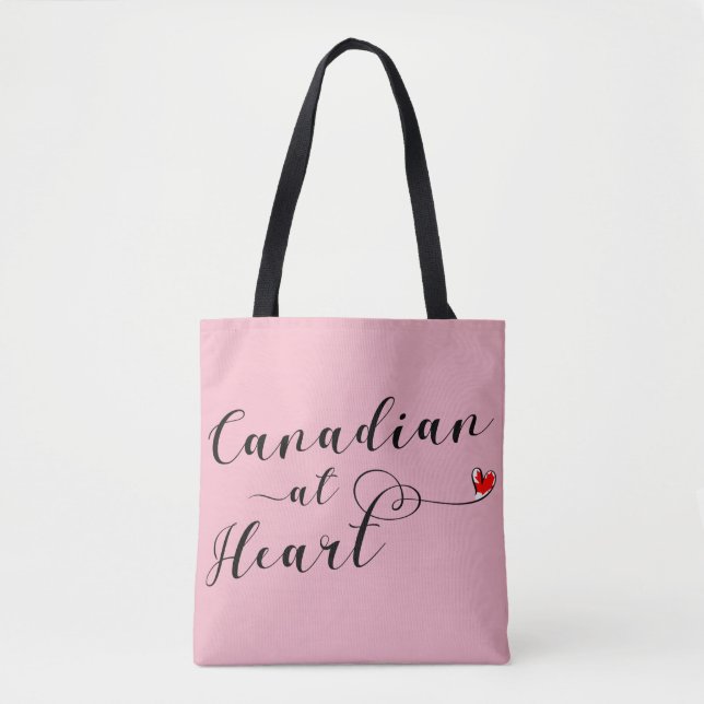 Canadian At Heart Grocery Bag, Canada Tote Bag (Front)