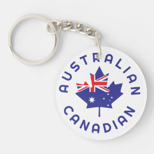 Canadian Australian   Roots  Keychain