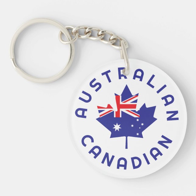 Canadian Australian   Roots  Keychain (Front)