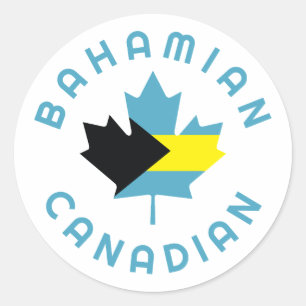 Canadian Bahamian Roots Classic Round Sticker