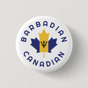 Canadian Barbadian Roots 1 Inch Round Button