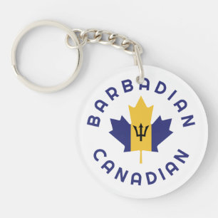 Canadian Barbadian Roots Keychain