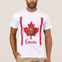 Canadian beaver cartoon travel poster