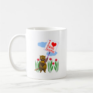 Canadian Beaver Loves Nova Scotia Coffee Mug
