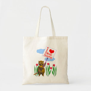 Canadian Beaver Loves Nova Scotia Tote Bag