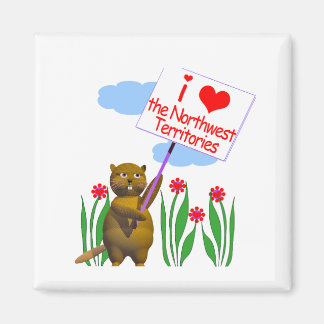 Canadian Beaver Loves the Northwest Territories Magnet