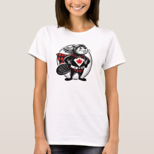 Canadian Beaver Superhero T-Shirt