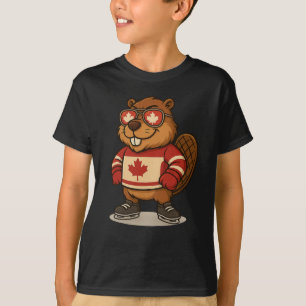 Canadian Beaver Symbol Hockey Shirt 1st July Canad
