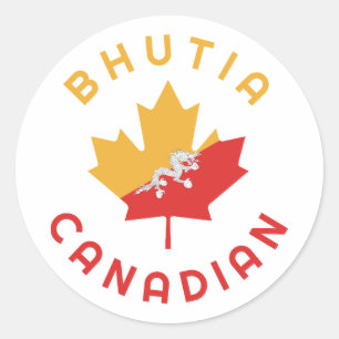 Canadian Bhutia  Roots Classic Round Sticker