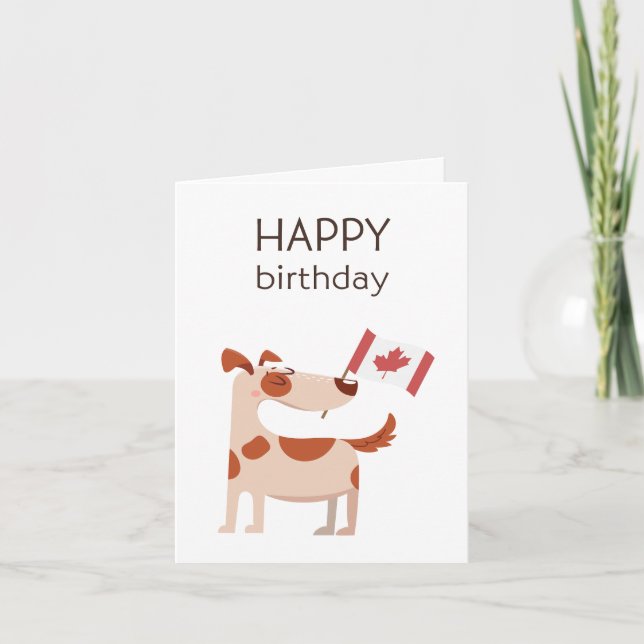 Canadian Birthday Card – Happy Birthday (Front)
