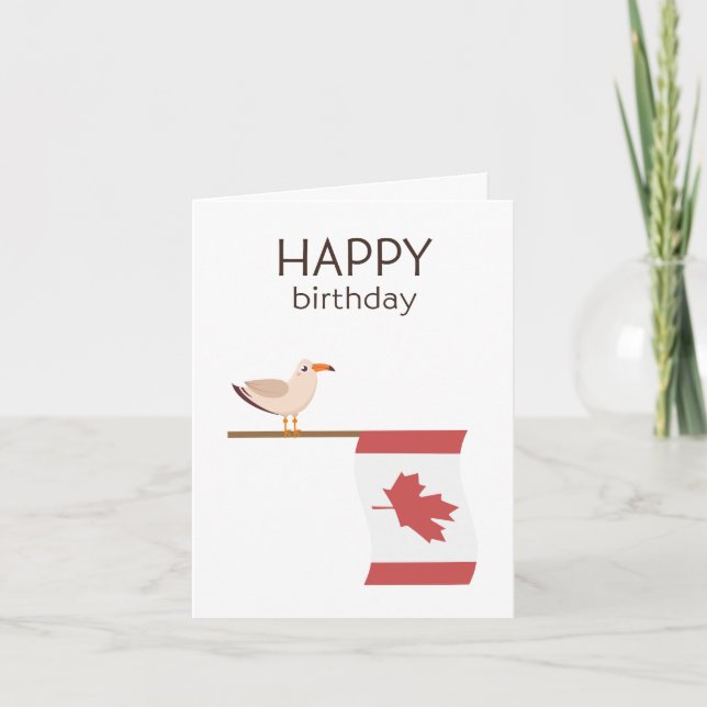 Canadian Birthday Card – Happy Birthday (Front)