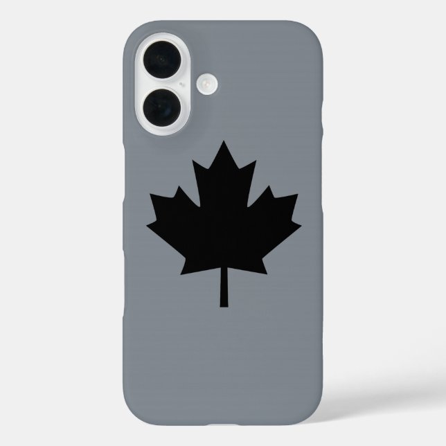 Canadian Black Maple Leaf Decor Case-Mate iPhone Case (Back)