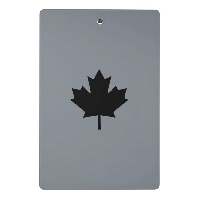Canadian Black Maple Leaf Decor Mini Clipboard (Back)