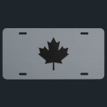 Canadian Black Maple Leaf Graphic License Plate<br><div class="desc">An all Canadian stylish black maple leaf custom graphic design gift for all festive occasions and friendly gatherings. A great gift to wear or to share. A design statement that is sure to make an impression on formal and on casual occasions. Or perhaps a last minute gift for yourself or...</div>
