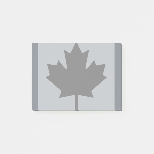 Canadian Black Maple Leaf Graphic Post-it Notes (Front)