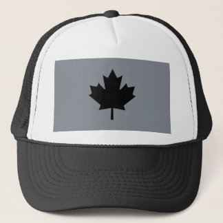 Canadian Black Maple Leaf Graphic Trucker Hat