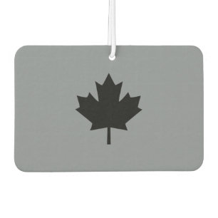 Canadian Black Maple Leaf on Grey Air Freshener