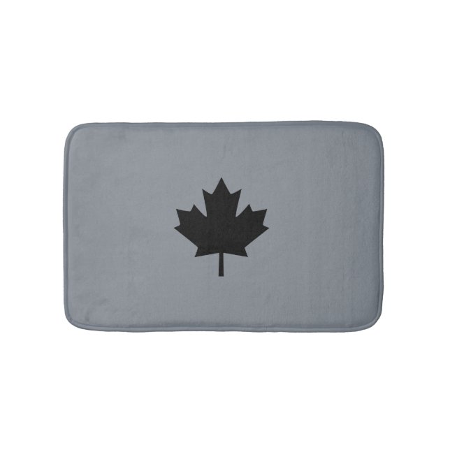 Canadian Black Maple Leaf Style Bath Mat (Front)