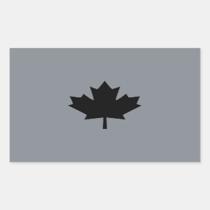 Canadian Black Maple Leaf Style Sticker
